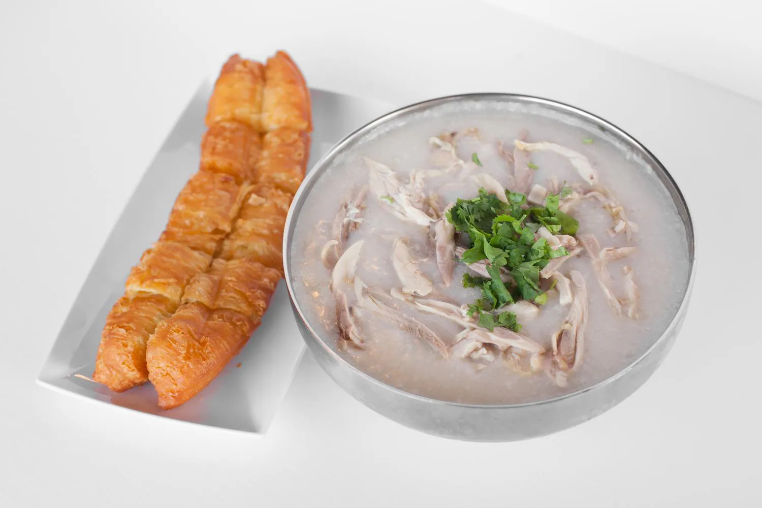 Chicken Congee with You Tiao at Hanoi Chicken Noodle, Vietnamese Restaurant in San Leandro